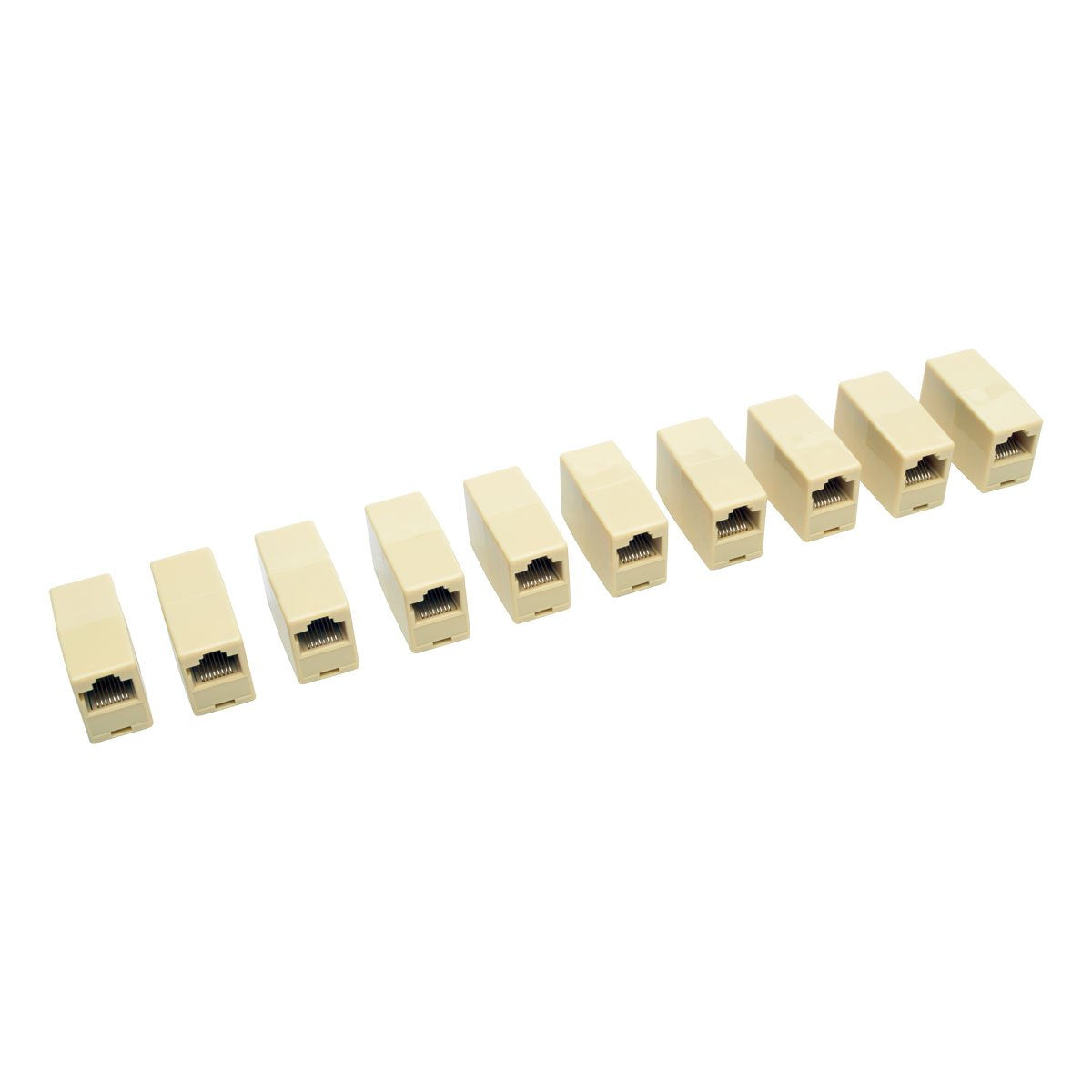 Tripp Lite Telephone Straight Through Modular In Line Rj45 Coupler 10 Pack (N033 001 10Pk)