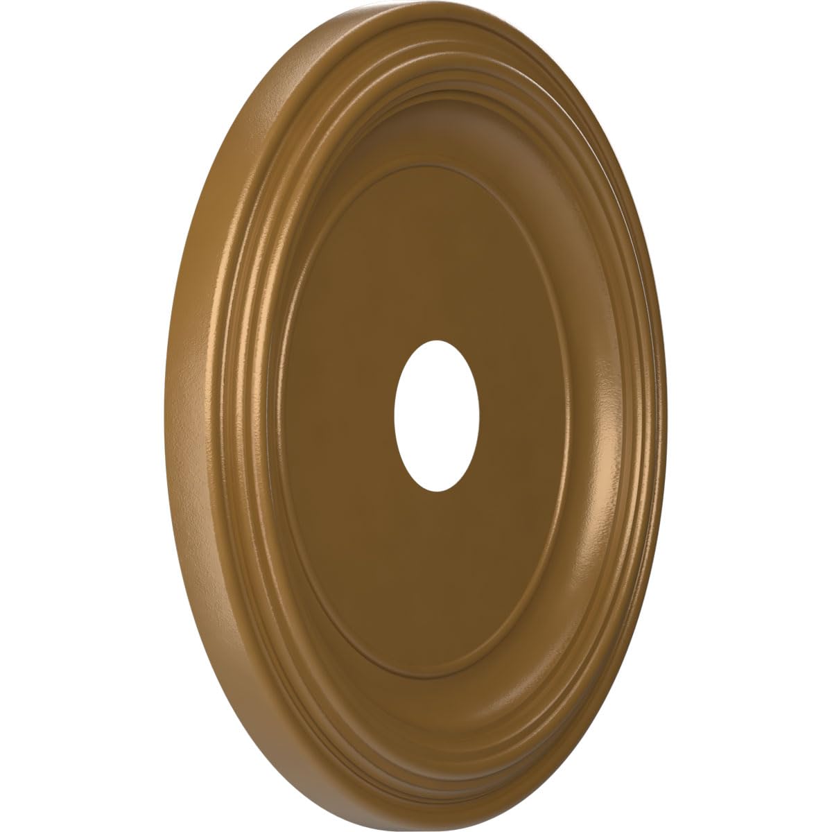 19Od X 3 1/2Id X 1 1/2P Traditional Thermoformed Pvc Ceiling Medallion (Fits Canopies Up To 11 1/2), Metallic Gold Rush