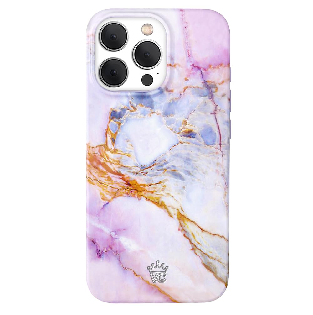 VELVET CAVIAR for iPhone 14 Pro Max Case Marble - Compatible with MagSafe - 10ft Drop Tested - White, Violet Sky