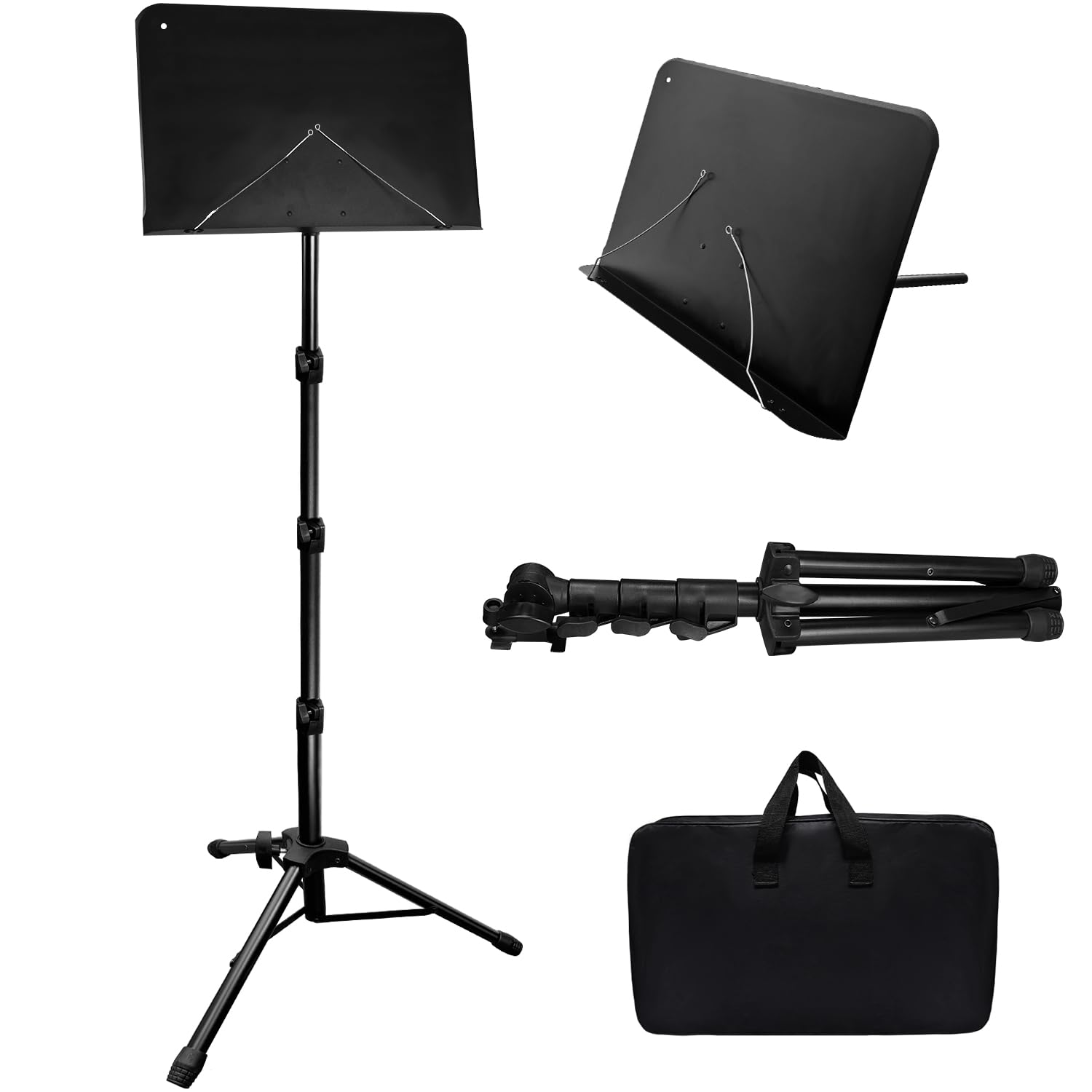 HOLANHING 70IN Sheet Music Stand, Tall Music Stand for Sheet Music Height- Adjustable Music Sheet Stand with Carrying Bag for Gu