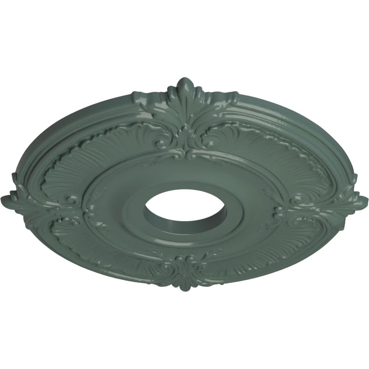 Ekena Millwork Cm18Atcbf Attica Ceiling Medallion, 18''Od X 4''Id X 5/8''P (Fits Canopies Up To 5''), Hand Painted Cloud Burst