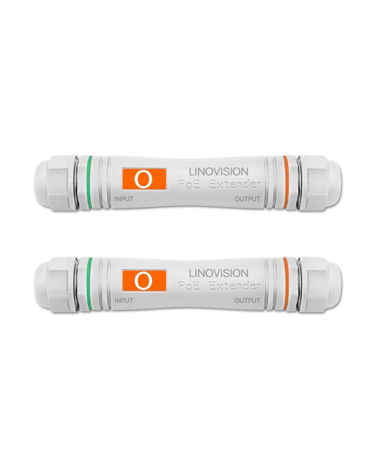 LINOVISION Long Distance Outdoor PoE Extender, Max 2600ft Power and Data Transmission Over Cat5E/Cat6 IEEE 802.3af/at Waterproof