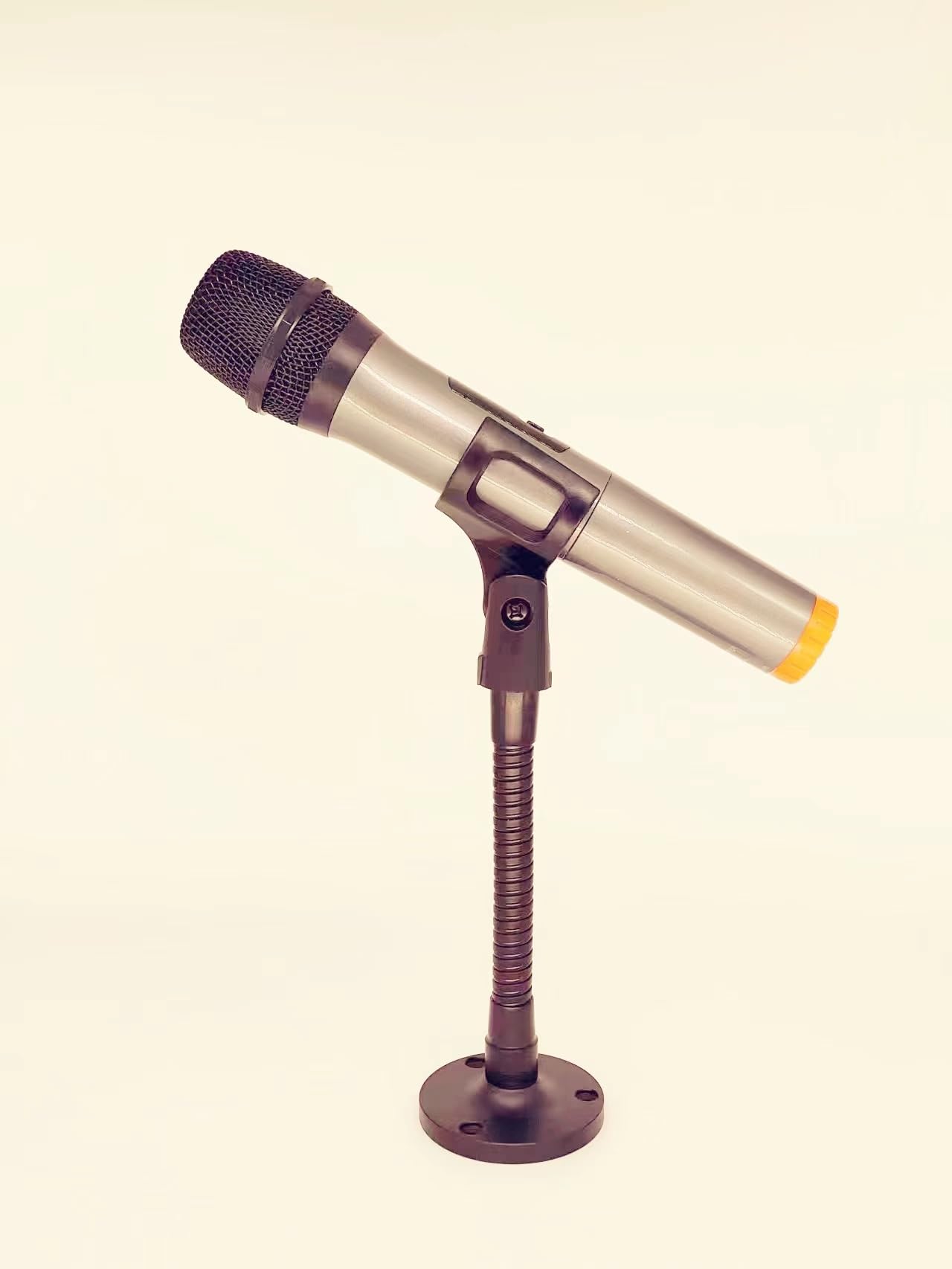 Mic Holder,Cellphone Holder With 6Arm & Mic Clip,Phone Clip With Heavy-Duty & Stable Round Base Fits For All Mobile Phone And Mi