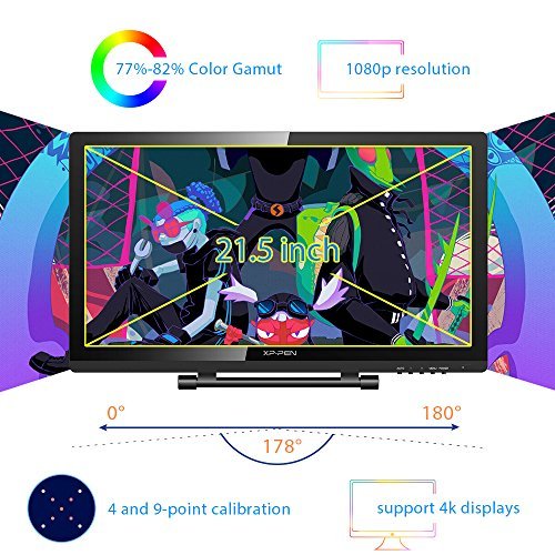 Xppen Artist 22 2Nd Drawing Tablet With Screen Graphics Tablet 122% Srgb With 8192 Levels Battery-Free Stylus, 21.5Inch Pen Disp