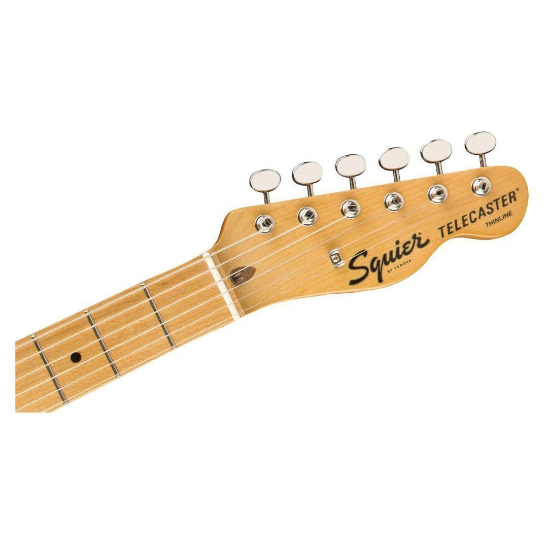 Squier Classic Vibe 70S Thinline Telecaster Electric Guitar, With 2-Year Warranty, Natural, Maple Fingerboard