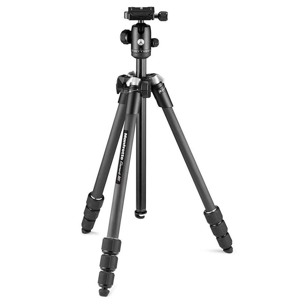 Manfrotto Element Mii Mobile Bluetooth Mkelmii4Bmb Bh, Lightweight Aluminium Travel Tripod, With Carry Bag, Arca Compatible Ball