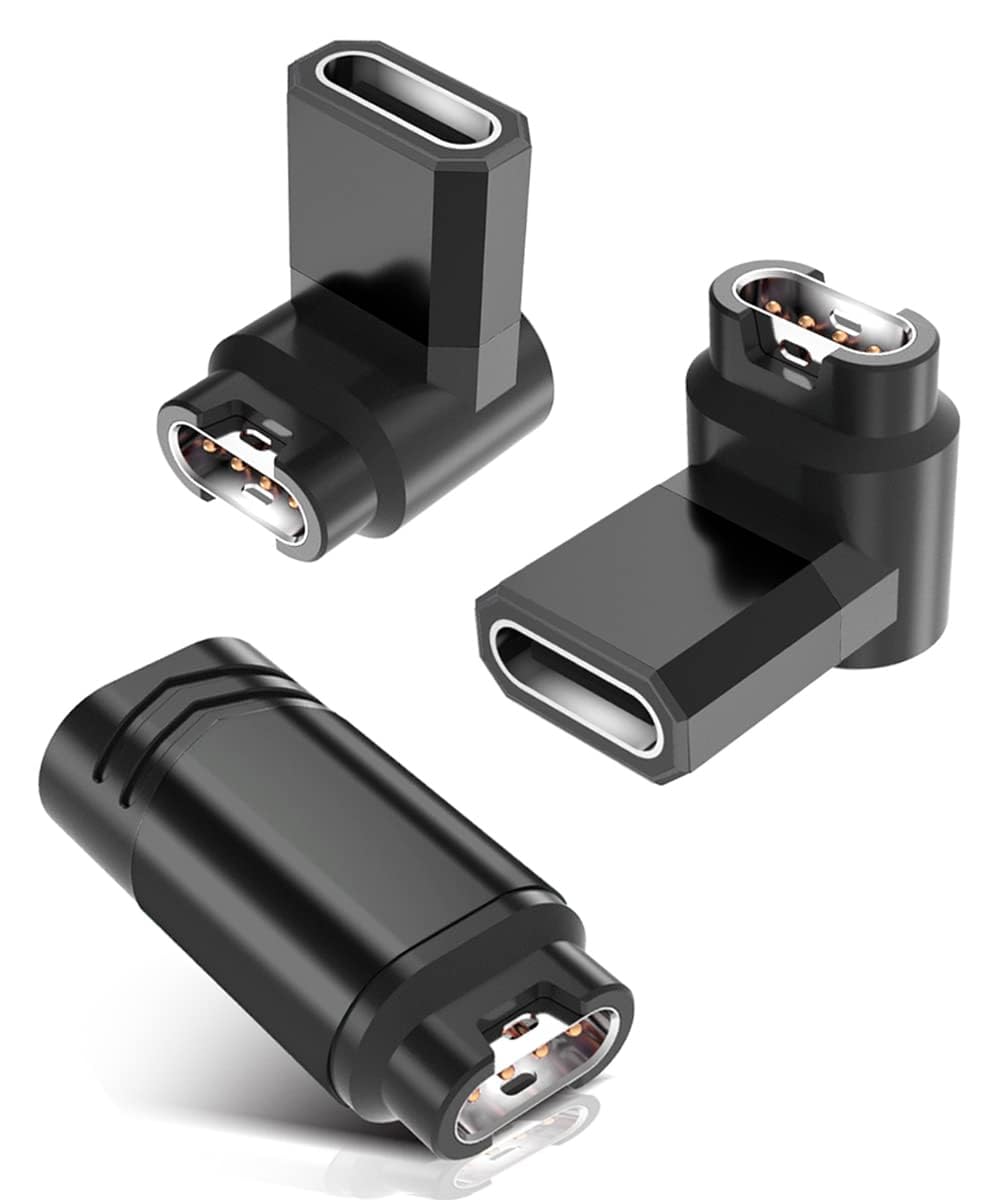Ruxely Garmin Watch Charger Cable Adapter 3Pack,Usb Type C Charging Cord For Fenix 8 7 6 5 7X 6X 5X Pro Solar,Vivoactive 4 3,Forerunner 945 935 45 245 235,Instinct,Venu,Quatix 6 5,Epix,Swim 2,Tactical