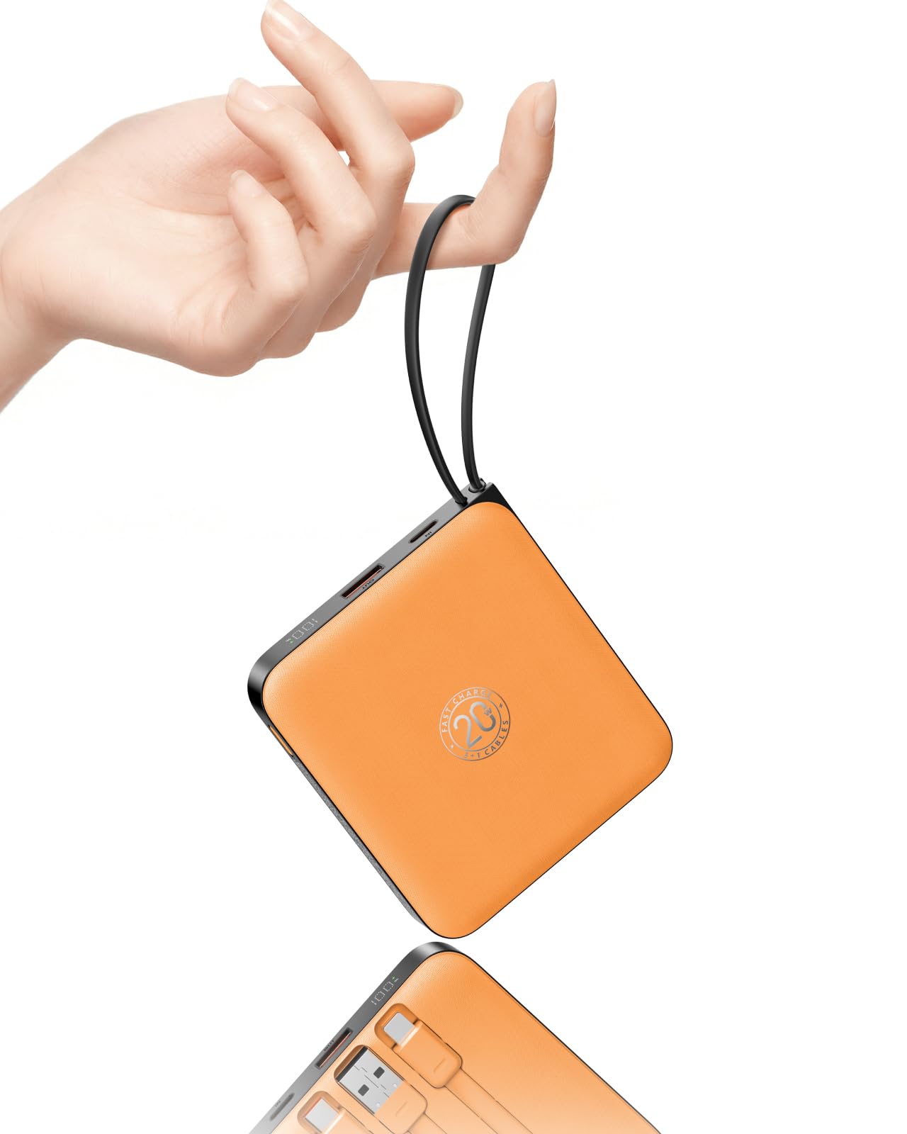 Portable Charger Builtin Cables,10000mAh 22.5W Fast Charging Power Bank
