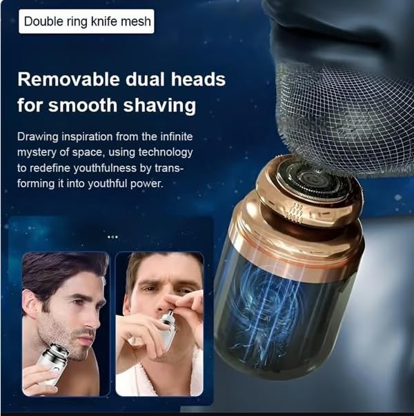 Mini Portable Electric Shaver   Pocket Size Washable Electric Razor For Men Women   2 In 1 Electric Shaver Nose Hair Trimmer For