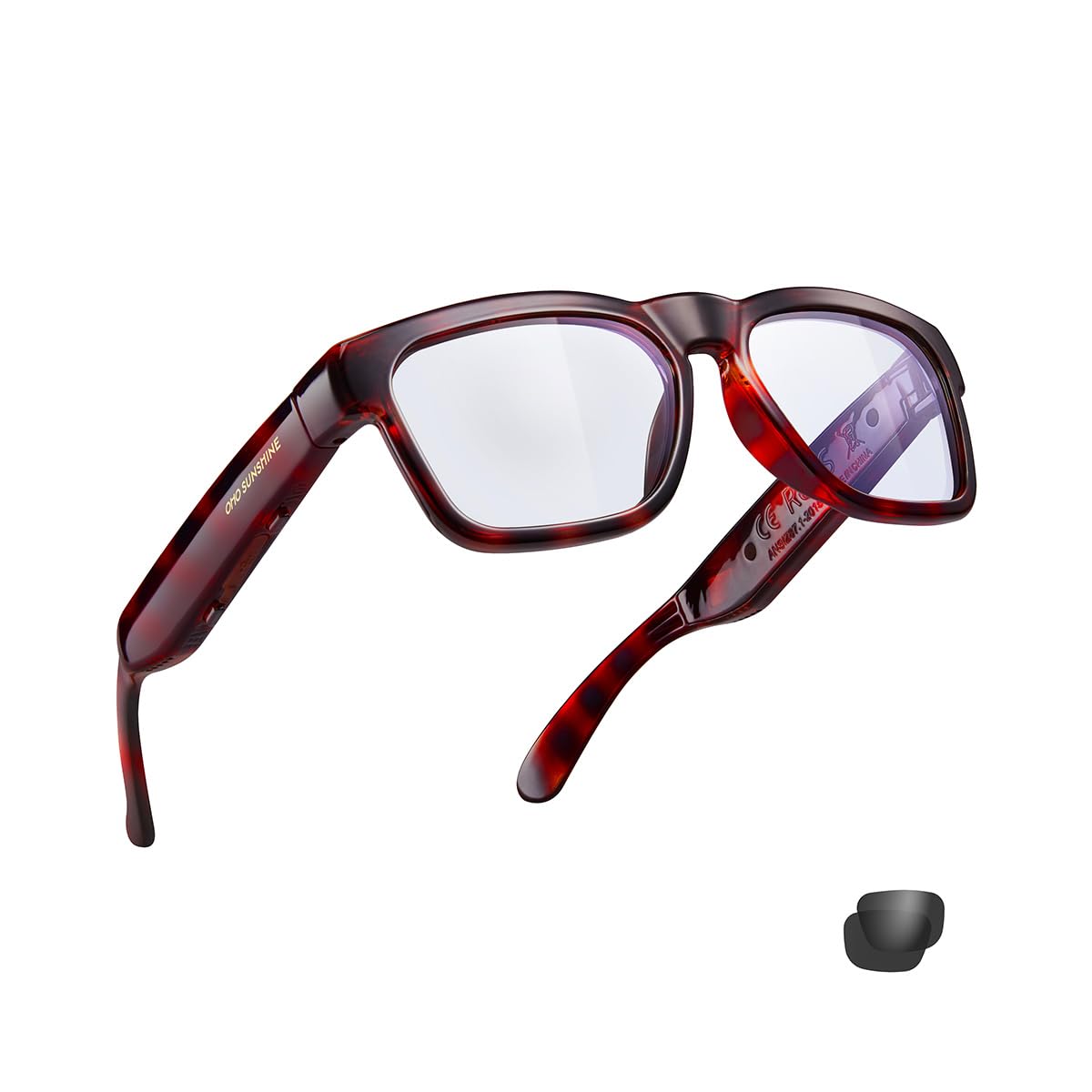 OhO Open Ear Smart Glasses, UV400 Z87.1 Lightweight Audio Bluetooth Glasses