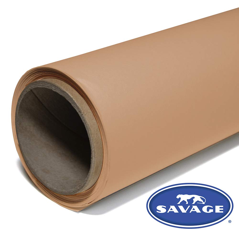 Savage Seamless Paper Photography Backdrop   Color #76 Mocha, Size 53 Inches Wide X 18 Feet Long, Backdrop For Youtube Videos, Streaming, Interviews And Portraits   Made In Usa