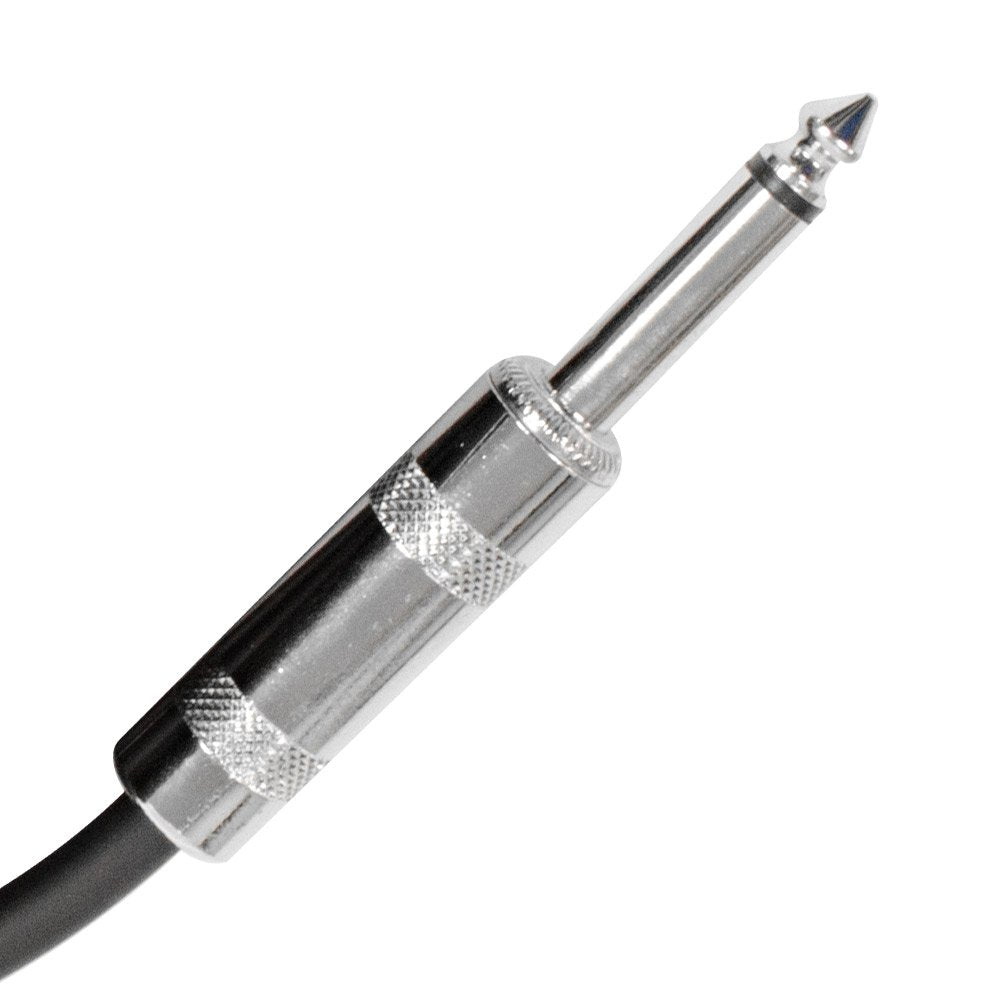 Seismic Audio - Sagc20R-Black-2Pack - Pair Of Black 20 Foot Right Angle To Straight Guitar Cables - 20' Black Guitar Or Instrume