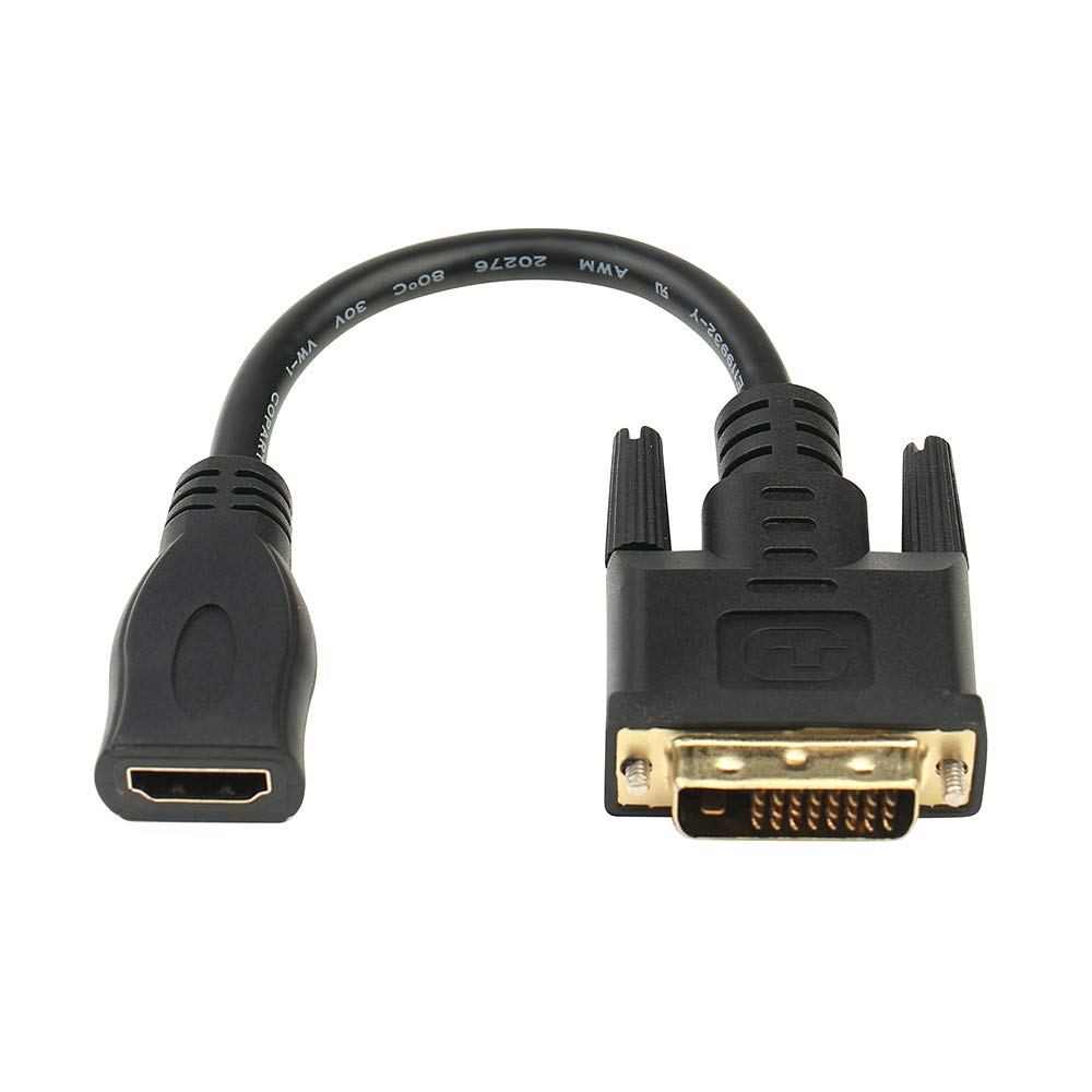 Anbear Bi Directional Hdmi Female To Dvi D(24+1) Male Adapter, 1080P Dvi To Hdmi Conveter (1, Black)