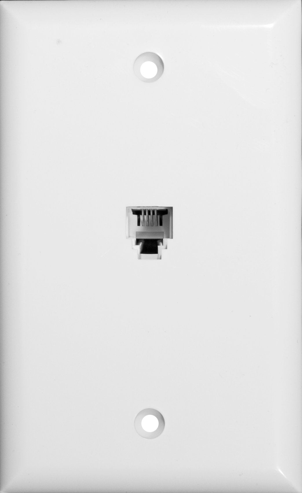 Morris 80011 Single Rj11 4 Conductor Phone Jack Wall Plate, White