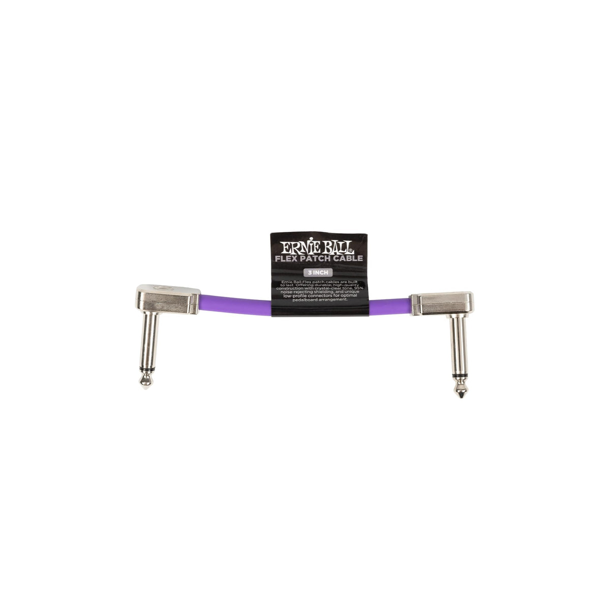 Ernie Ball Flex Patch Cable 3In   Purple   Single