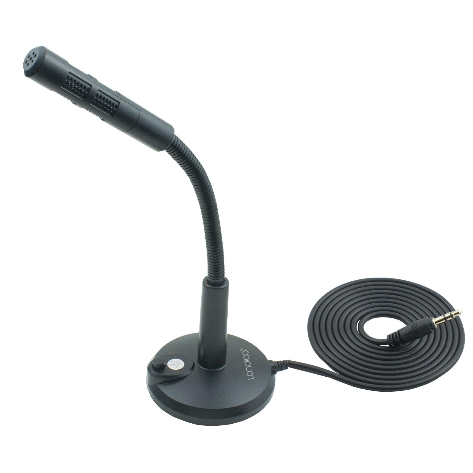 Landibo 3.5Mm Male Microphone, Plug And Play Desktop Laptop Gooseneck Microphone, Suitable For Games, Meetings, Recording, Podca