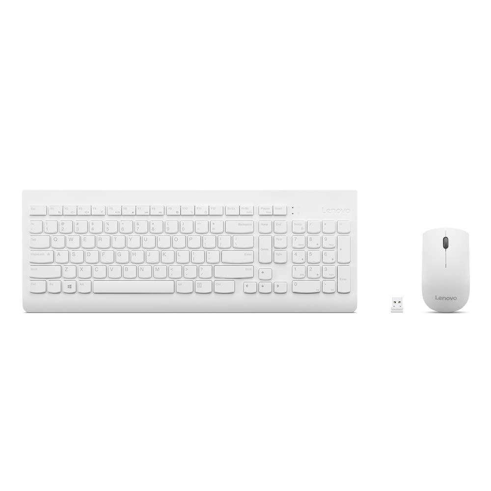 Lenovo 510 Wireless Combo With 2.4 Ghz Usb Receiver, Slim Full Size Keyboard, Full Number Pad, 1200 Dpi Optical Mouse, Left Or R