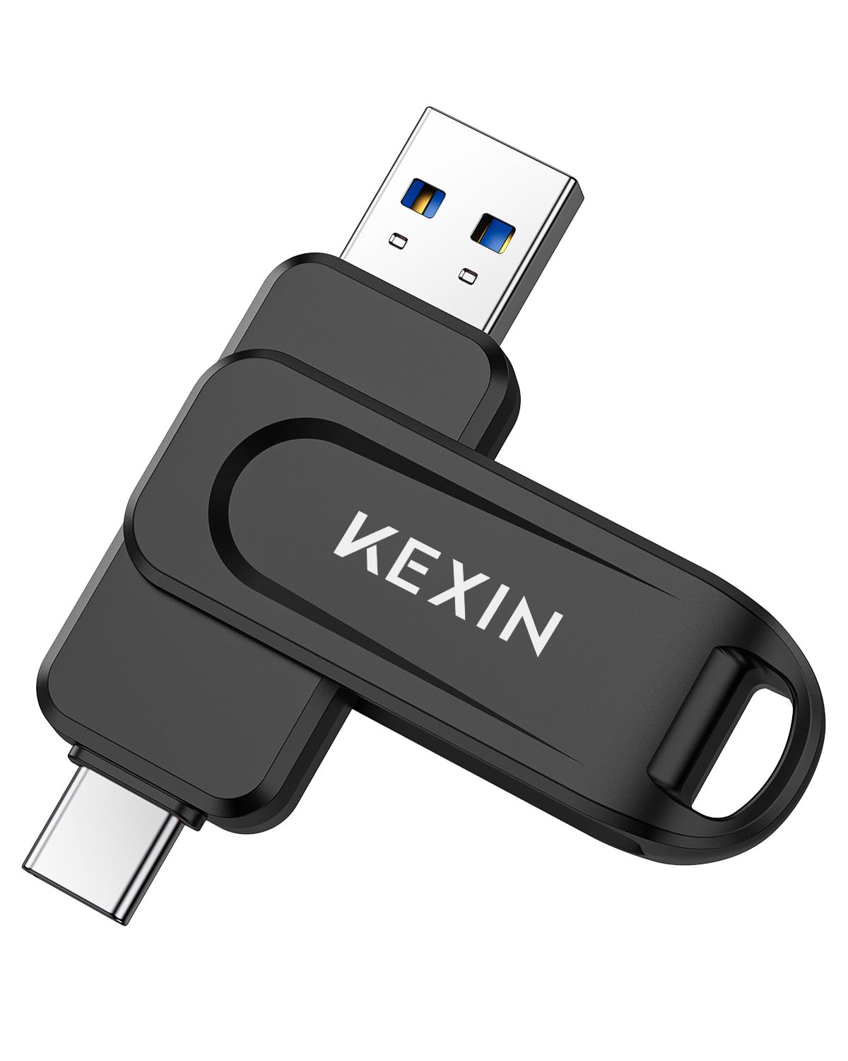 Kexin 256Gb Usb C Thumb Drive Dual Usb 3.0 Flash Drive UsbA & TypeC 100Mb/S Swivel Pen Drive 256Gb For Tablet Iphone 15/16 Car