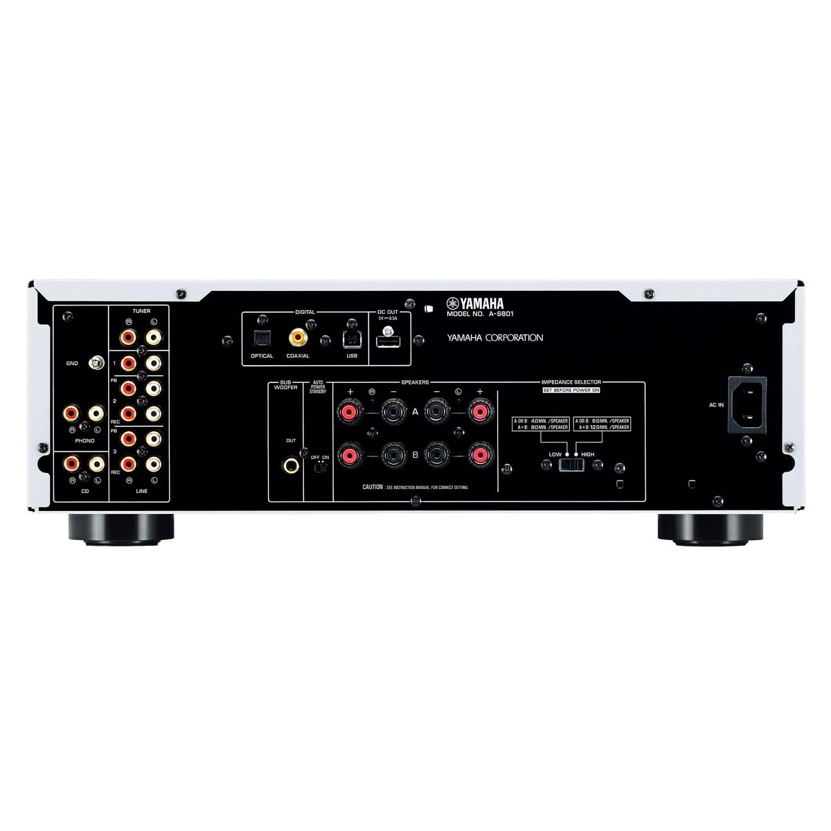 Yamaha A-S801Sl Natural Sound Integrated Stereo Amplifier (Silver)