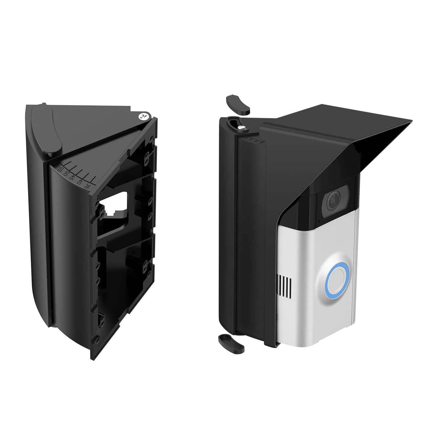 Olaike Waterproof Adjustable(30 To 60Degree)Angle Mount For Ring Video Doorbell 2Nd Gen 2020 Release&Doorbell 2/3/4,Doorbell Bra