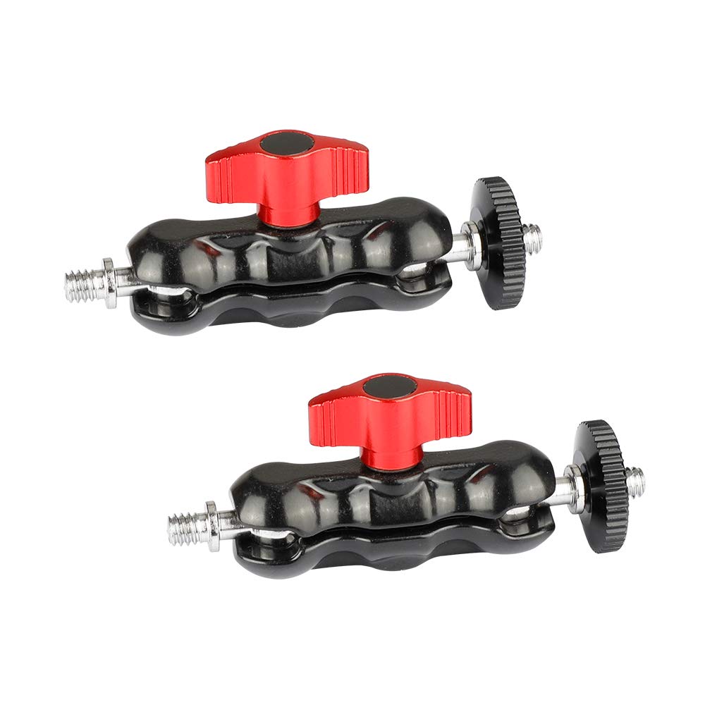 CAMVATE Universal Magic Arm with with Dual Ball Heads(Red,2 Pieces) - 2079