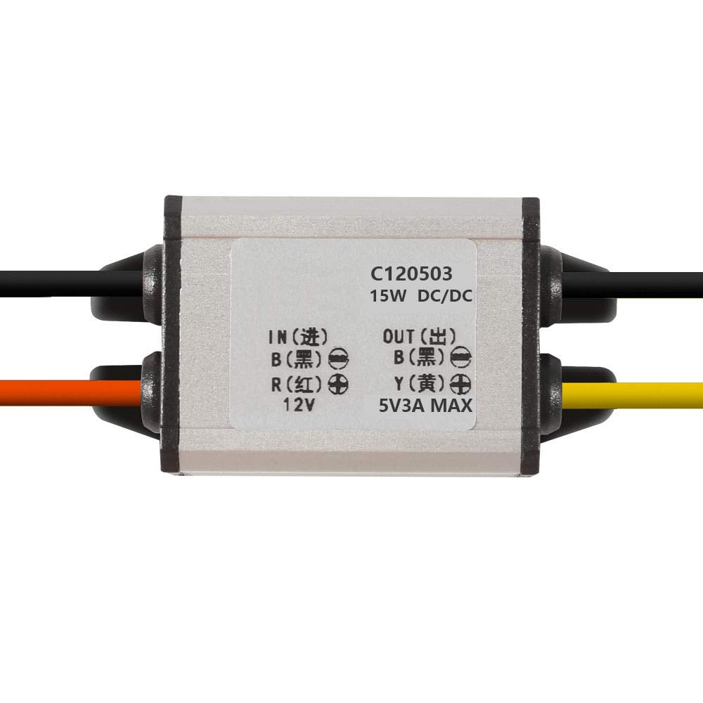 12V To 5V Dc Converter Car Power Voltage, Waterproof Dc 6.3 22V 12V Step Down To Dc 5V 3A 15W Voltage Regulator Buck Converter P