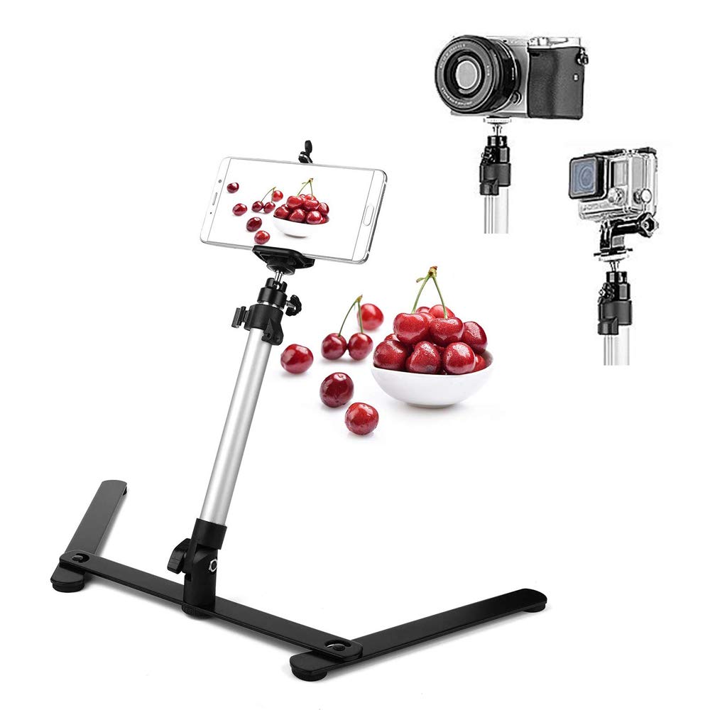 Photo Copy Pico Projector Stand Overhead Phone Mount Adjustable Tabletop Teaching Online Stand For Live Streaming Baking Craftin