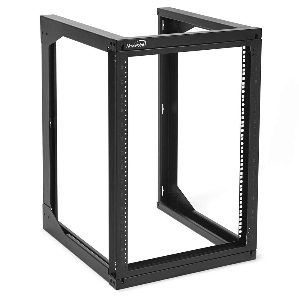 Navepoint 15U Server Rack With Swing Gate   15U Wall Mount Rack For 19 Inch It Equipment Open Frame Rack   Network Rack Wall Mou