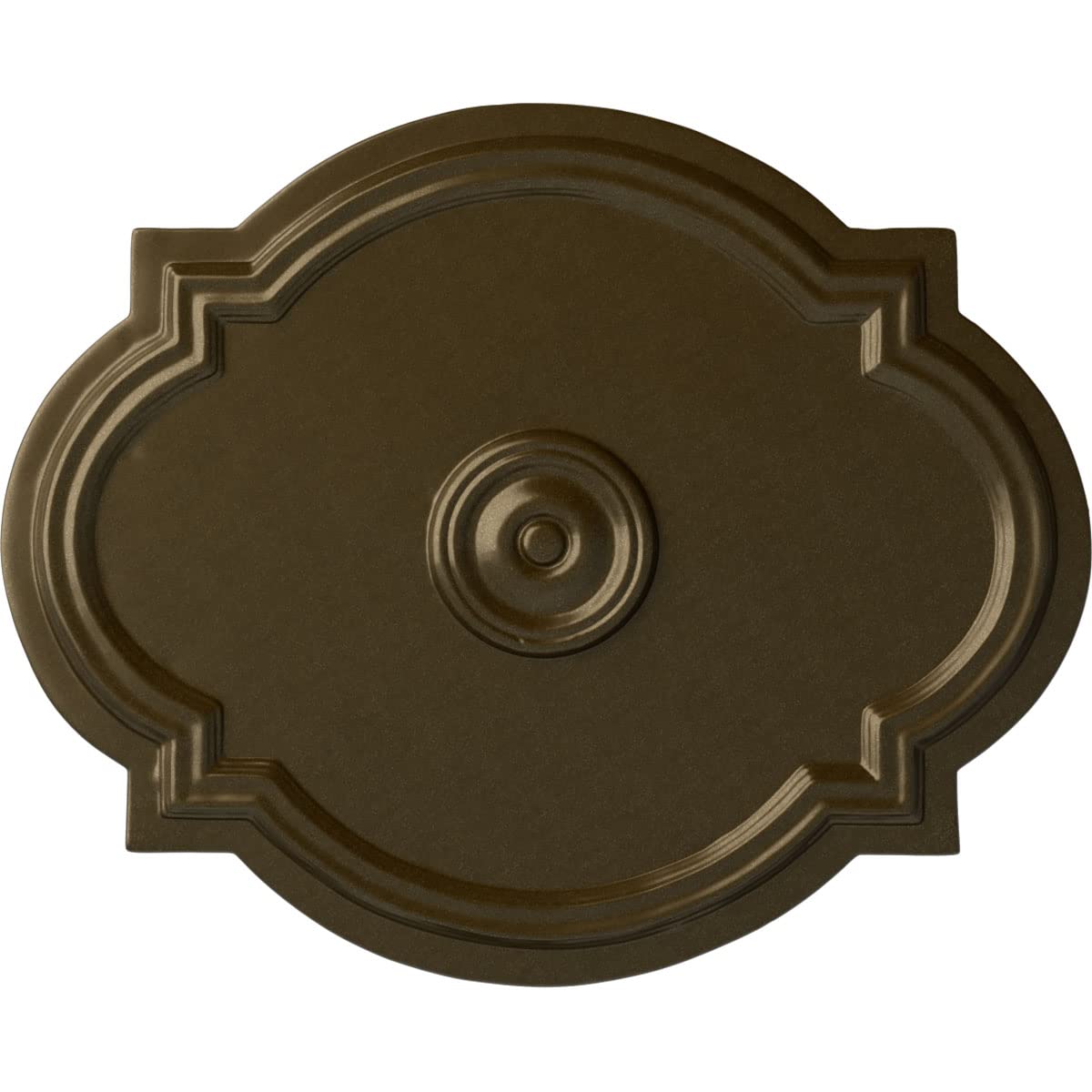 Ekena Millwork Cm21Wabrs Waltz Ceiling Medallion, 21 1/4''W X 17 3/8''H X 1''P, Hand Painted Brass