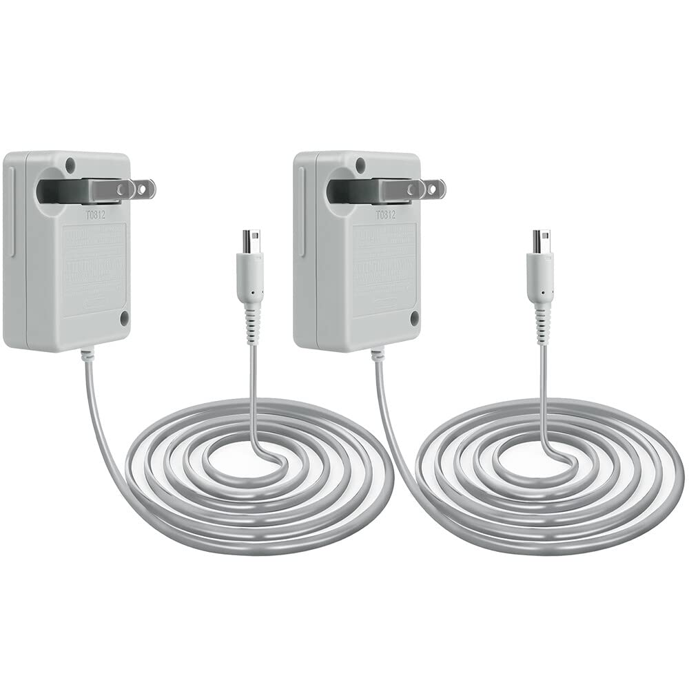 Dtol Ac Adapter Game Charger For Nintendo Dsi Ndsi 3Ds/3Dsxl/New 3Ds/New 3Dsll/2Ds/Dsi/Dsixl 2 Pack