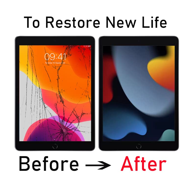 Jpung A1893 A1954 Screen Replacement Kit For Ipad 6 (6Th Gen) Digitizer Touch Glass 6Th Generation 9.7 Inch 2018 With Home Butto