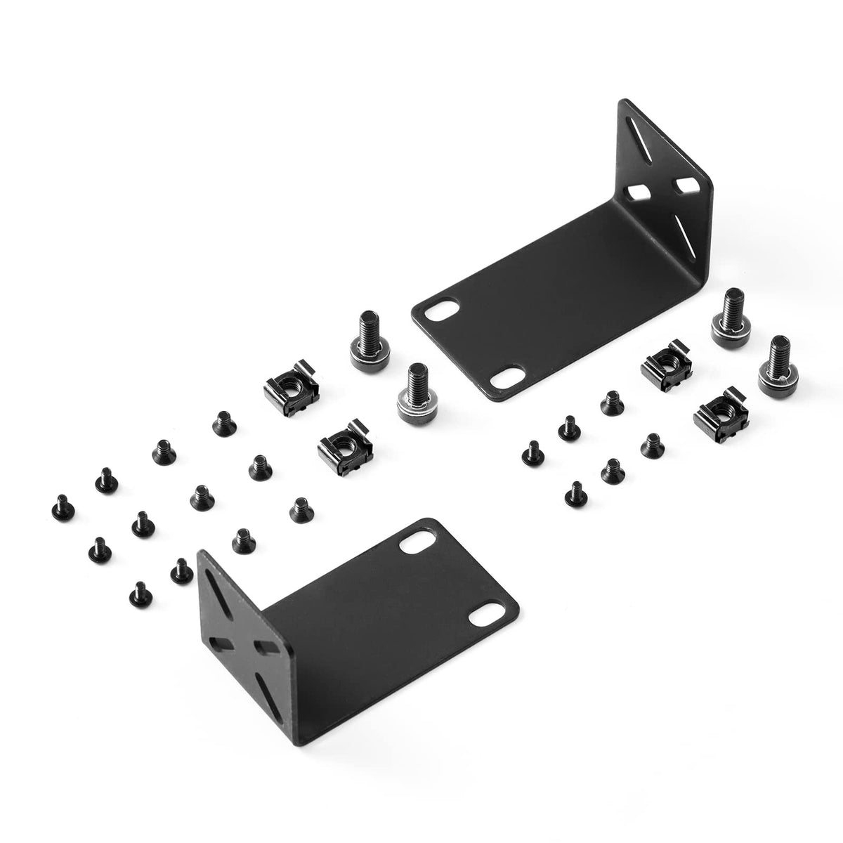 Mokerlink Rack Mount Kit For 12.6 Inch Switches, Adjustable Hole Distance 14 30Mm, Mount A 12.6 Wide To A 19 Equipment Rack, Com