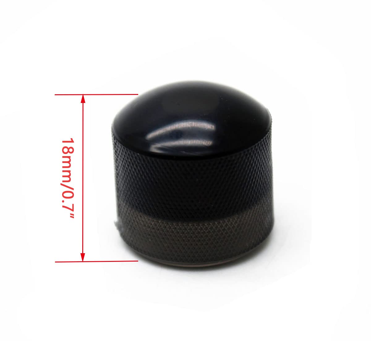 Tuoren Plastic Guitar Control Knob Volume Tone Control Dome Knobs For Electric Guitar Bass 4Pcs (White)