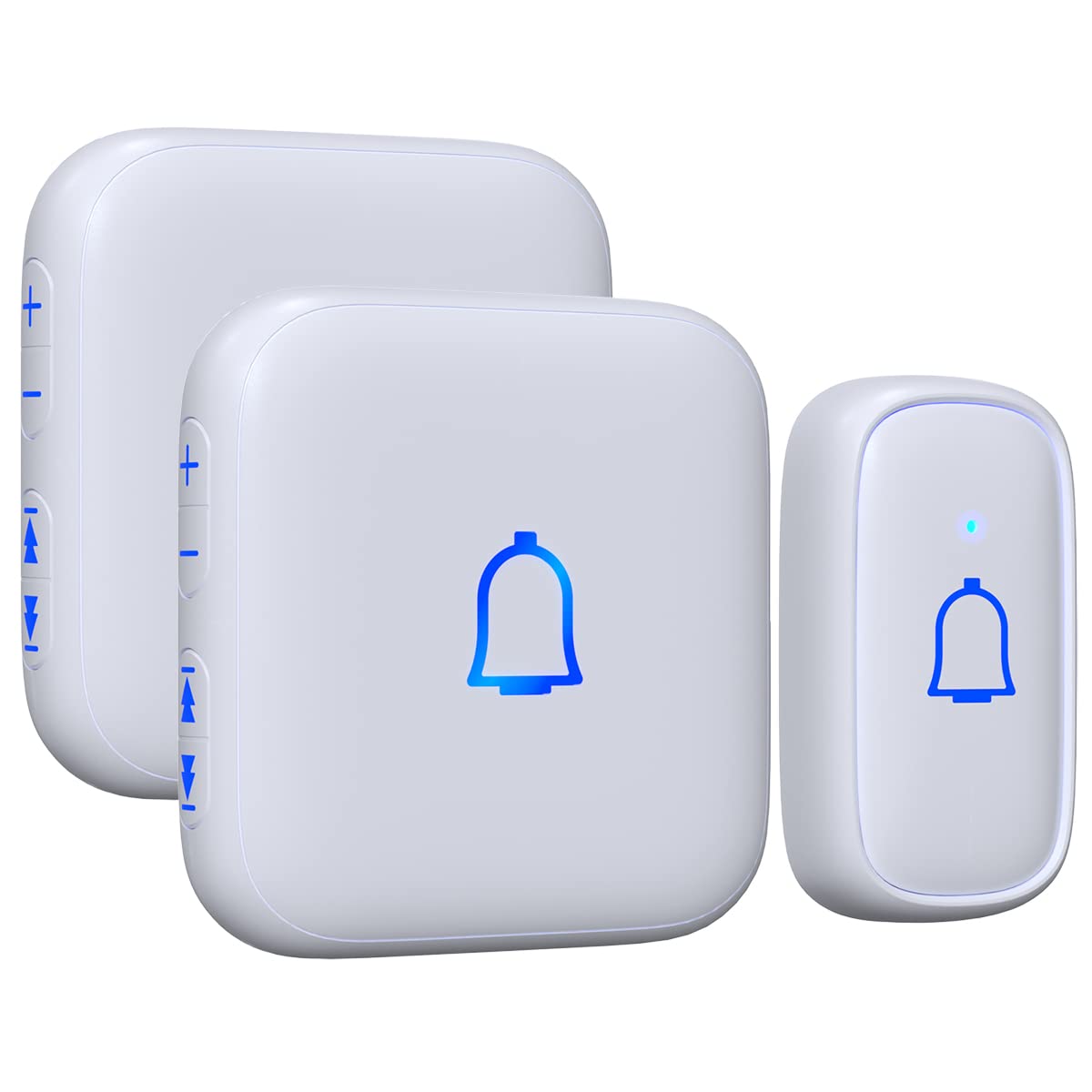 Wireless Doorbell Ip66 Waterproof 1000 Feet With 56 Chimes 115Db 7 Volume Levels Mute Mode With Led Flash Doorbell Ringer Wirele