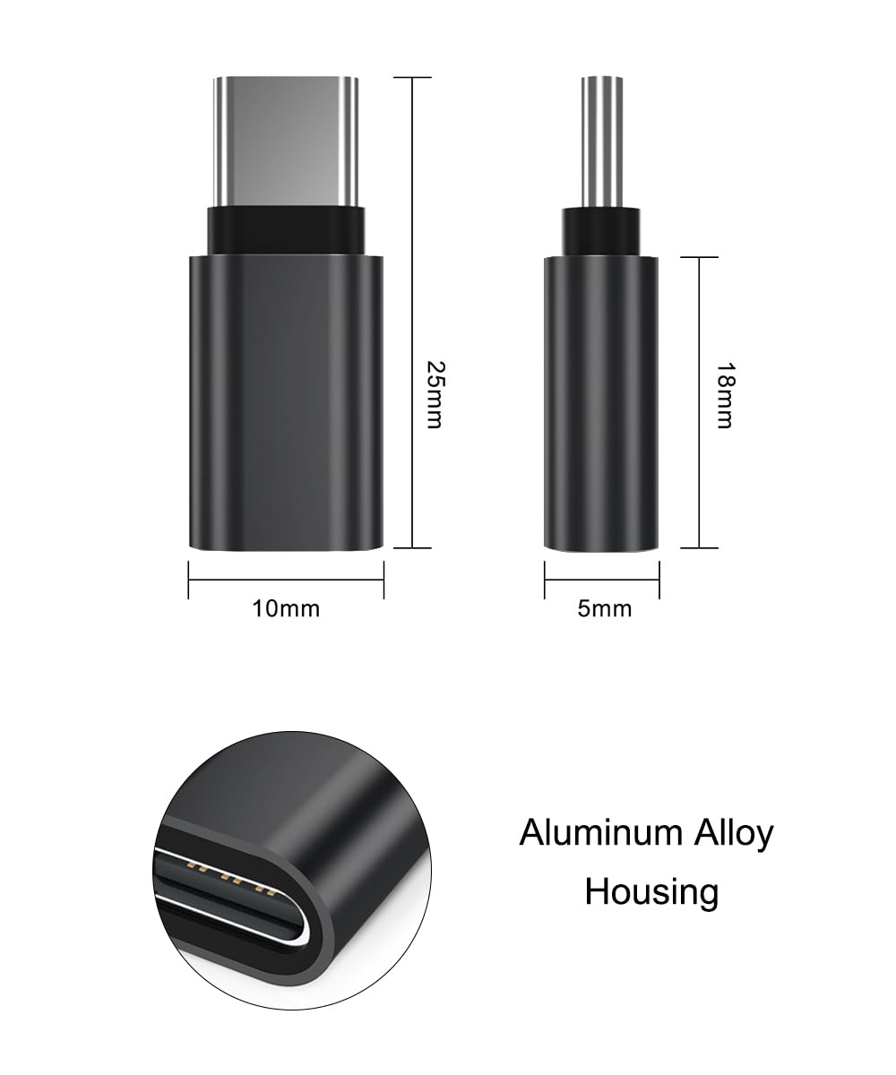 Usb Type C Extension Adapter 3 Pack,Pd 100W 3.1 Gen2 Female To Male Extender Converter,Thunderbolt 3 Connector Compatible For Iphone 16 15,Lifeproof Otterbox Case,Macbook Pro,Samsung Dex Station