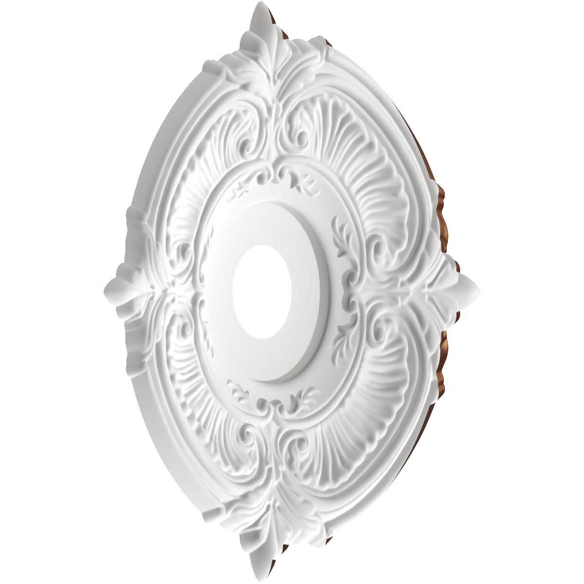 Ekena Millwork Cmp19Atcdc Attica Thermoformed Pvc Ceiling Medallion (Fits Canopies Up To 6 3/4''), 19''Od X 3 1/2''Id X 1''P, Me