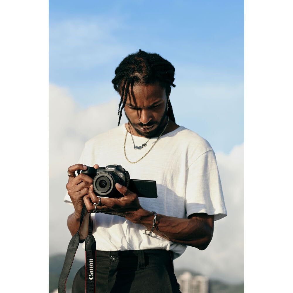 Canon EOS R7 RF S18 150mm F3.5 6.3 IS STM Lens Kit, Mirrorless Vlogging Camera, 32.5 MP Image Quality, 4K 60p Video, DIGIC X Image Processor, Dual Pixel CMOS AF, Subject Detection, Content Creators