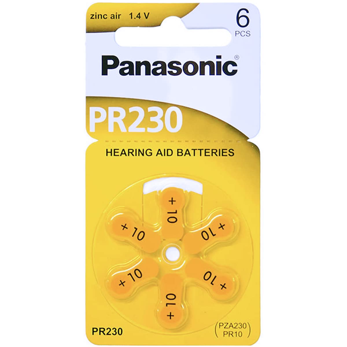Panasonic Hearing Aid Batteries Zinc Air Size 10 (300 Batteries)