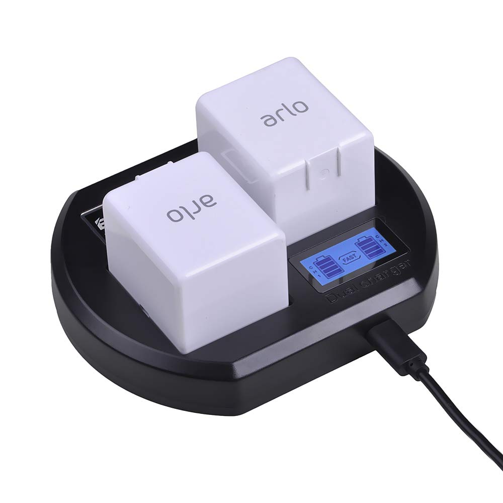 Batmax Lcd Dual Arlo Pro 2 Battery Charger Station Replacement For Arlo Pro,Arlo Pro 2 & Arlo Go Rechargeable Battery Charger