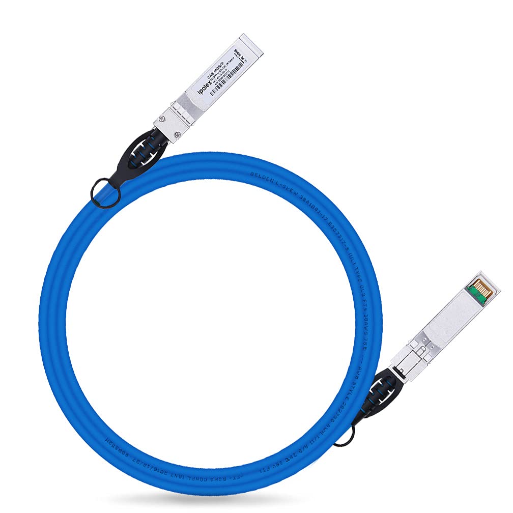 Colored 10G Sfp+ Twinax Cable, Direct Attach Copper(Dac) Passive Cable In Blue, 2M (6.56Ft), For Cisco Sfp H10Gb Cu2M, Meraki, U