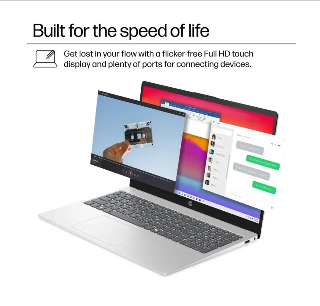 Hp 2025 Flagship 15.6 Fhd Touchscreen Laptop, 10-Core Intel I7-1355U,Iris Xe Graphic Wifi6, Btpaccessory, Win 11 Pro W/Lifetime