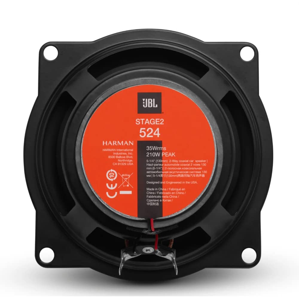 Jbl Stage2 524 (Stage2524) 420W Peak (70W Rms) 5.25'' Stage2 Series 2 Way Coaxial Car Speakers