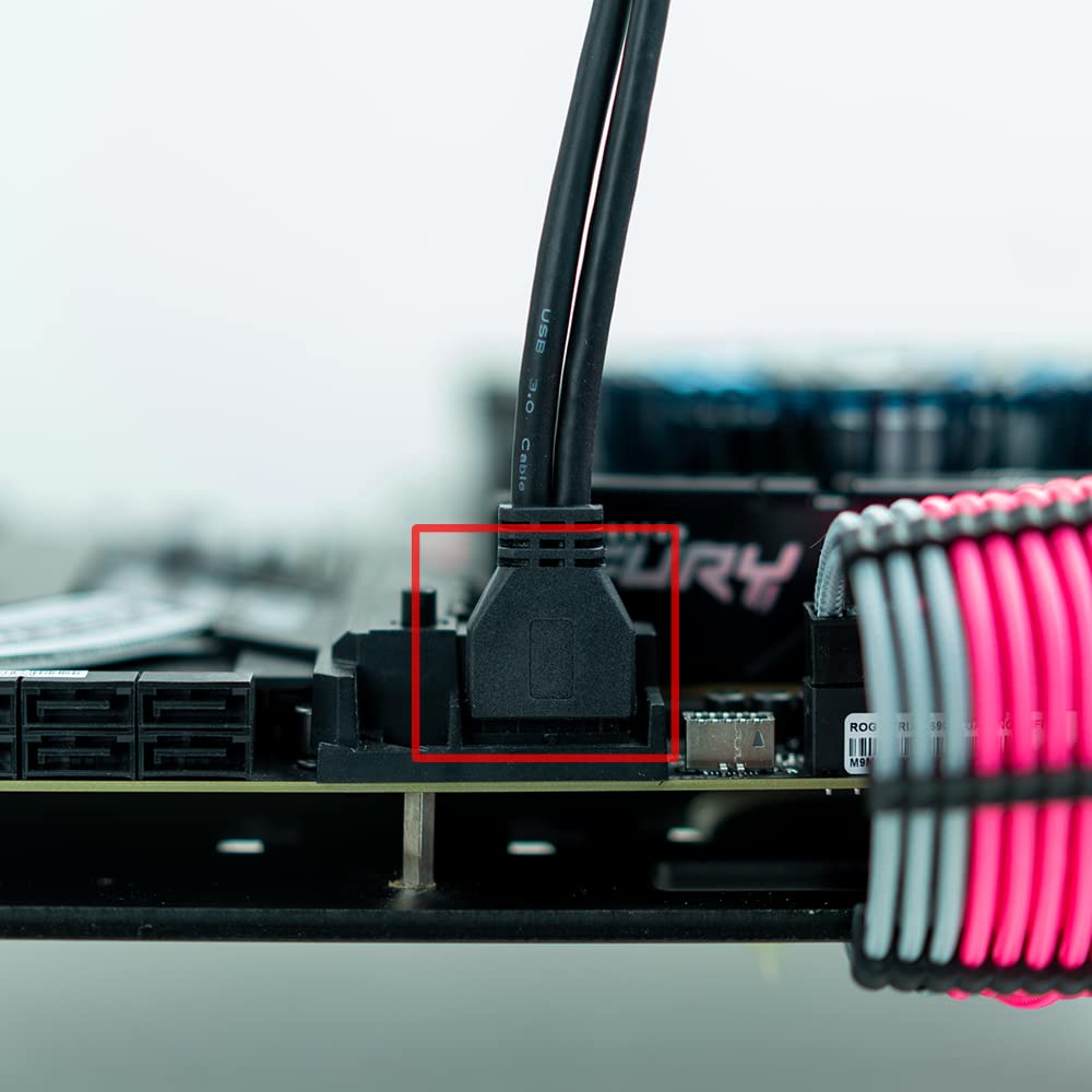 Linkup   Usb 3.2 Gen 2 (Usb 3.1) Internal Adapter 20 Pin Motherboard Header Male To Female 10Gbps For Pc Usb A Ports   Straight Type   Black 24Cm