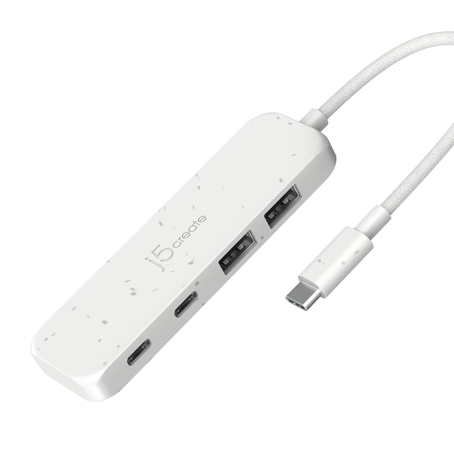 j5create AC JCH342EW USBC to 4Port TypeC & TypeA Gen2 Hub Pure White Retail