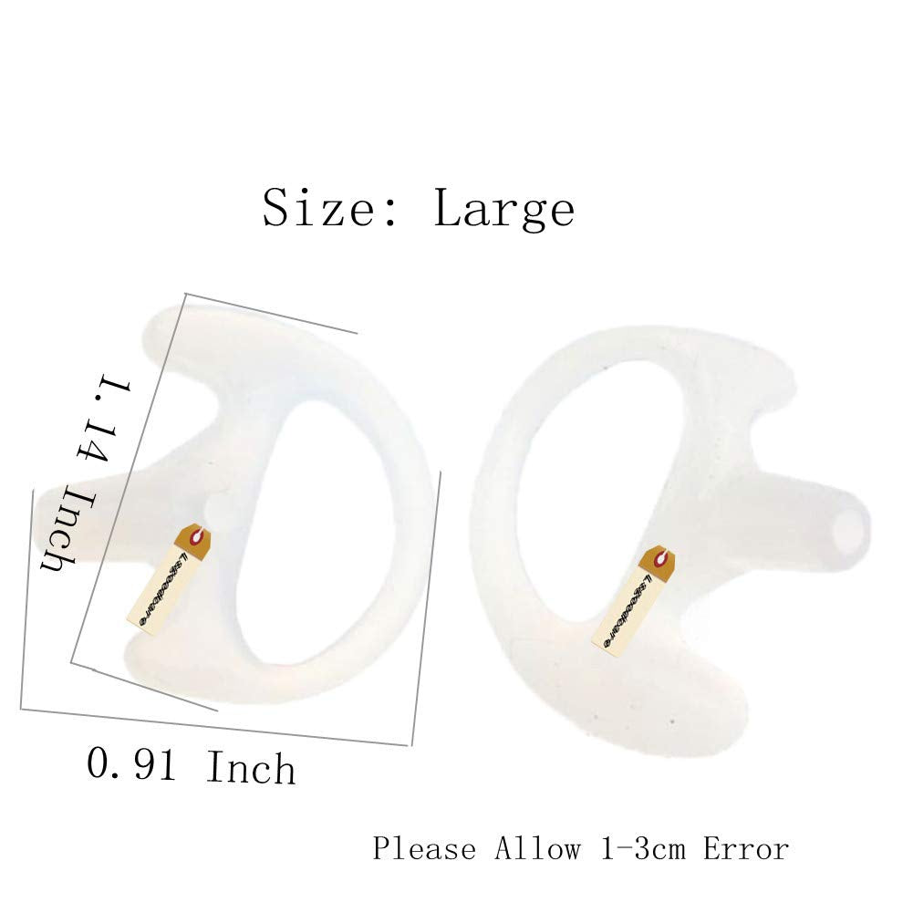 Replacement Earmold Earbud Left &Right Ear Piece Compatible With Motorola Kenwood Midland 2 Way Radio Acoustic Coil Tube, Lsgood