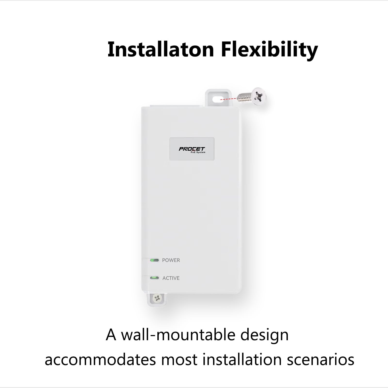 Gigabit Poe++ Injector 60W Ieee802.3Bt/At/Af Compliant, Supplies Poe(15.4W) Or Poe+(30W) Or Poe++(60W) Power Over Ethernet Dista