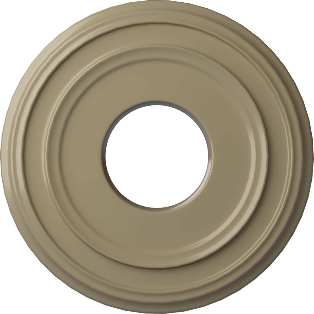 Ekena Millwork 12 3/8OD x 4ID x 1 1/8P Classic Ceiling Medallion Fits Canopies up to 7 1/4 Ceiling Medallion, Gobi Desert