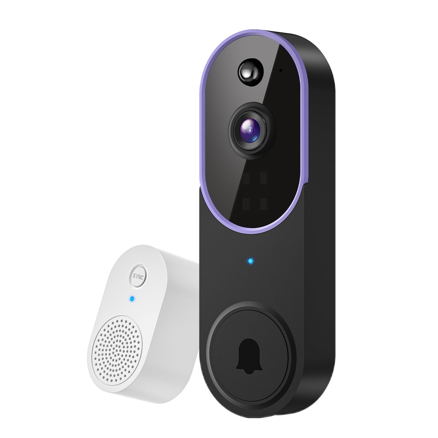 Guggre 1080P Wireless Video Doorbell Camera, AI Human Detection, Cloud Storage, Two-Way Audio, 2.4GHz Wi-Fi Support, Real-Time A