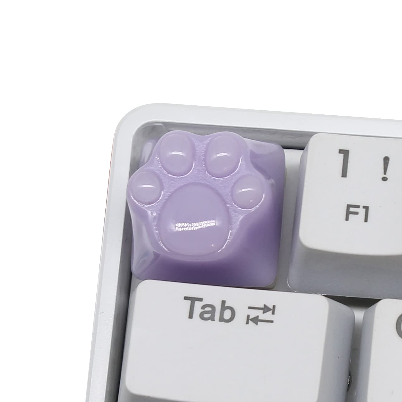 Capsmiths Cat Paw Artisan Keycap Set   Mx Mechanical Gaming Keyboards (Purple)