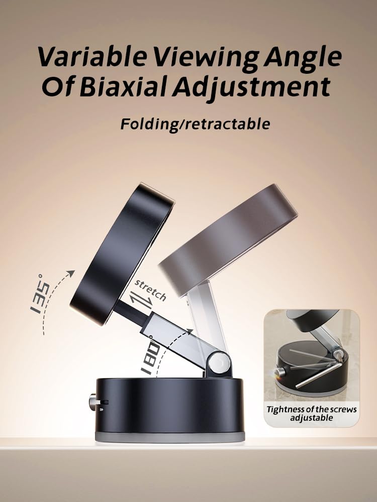 Dreambee Upgraded Vacuum Magnetic Car Phone Holder,Strong Suction Cup Car Phone Mount,Foldable&Retractable Phone Holders For You